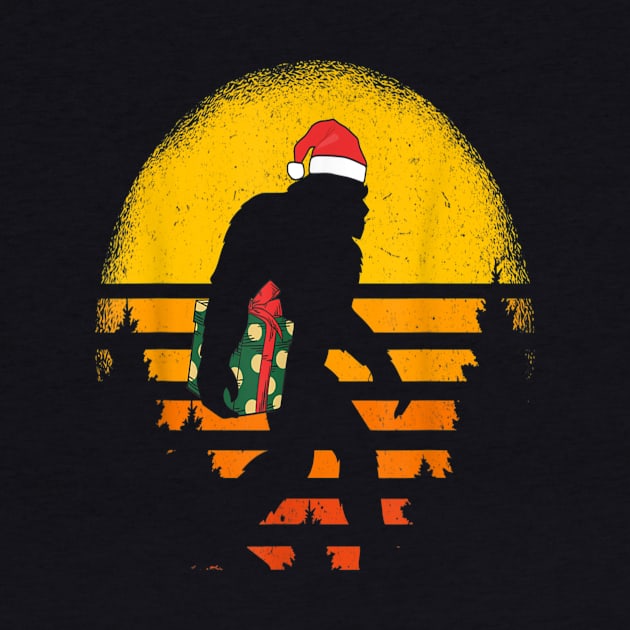 Santa Hat Sasquatch Bigfoot Christmas by Buleskulls 